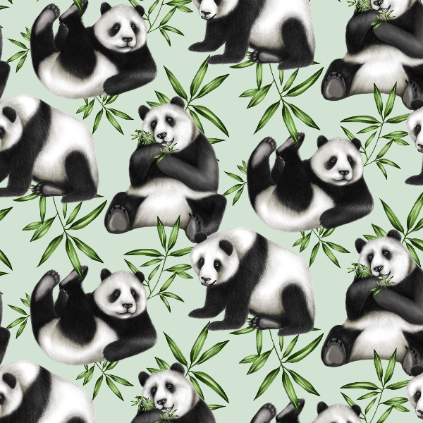 Cute panda wallpaper chibi style vector pastel colour | Download on Freepik